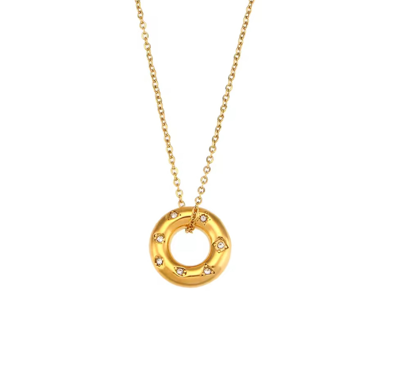 SS NEW! Collar Circle CZ