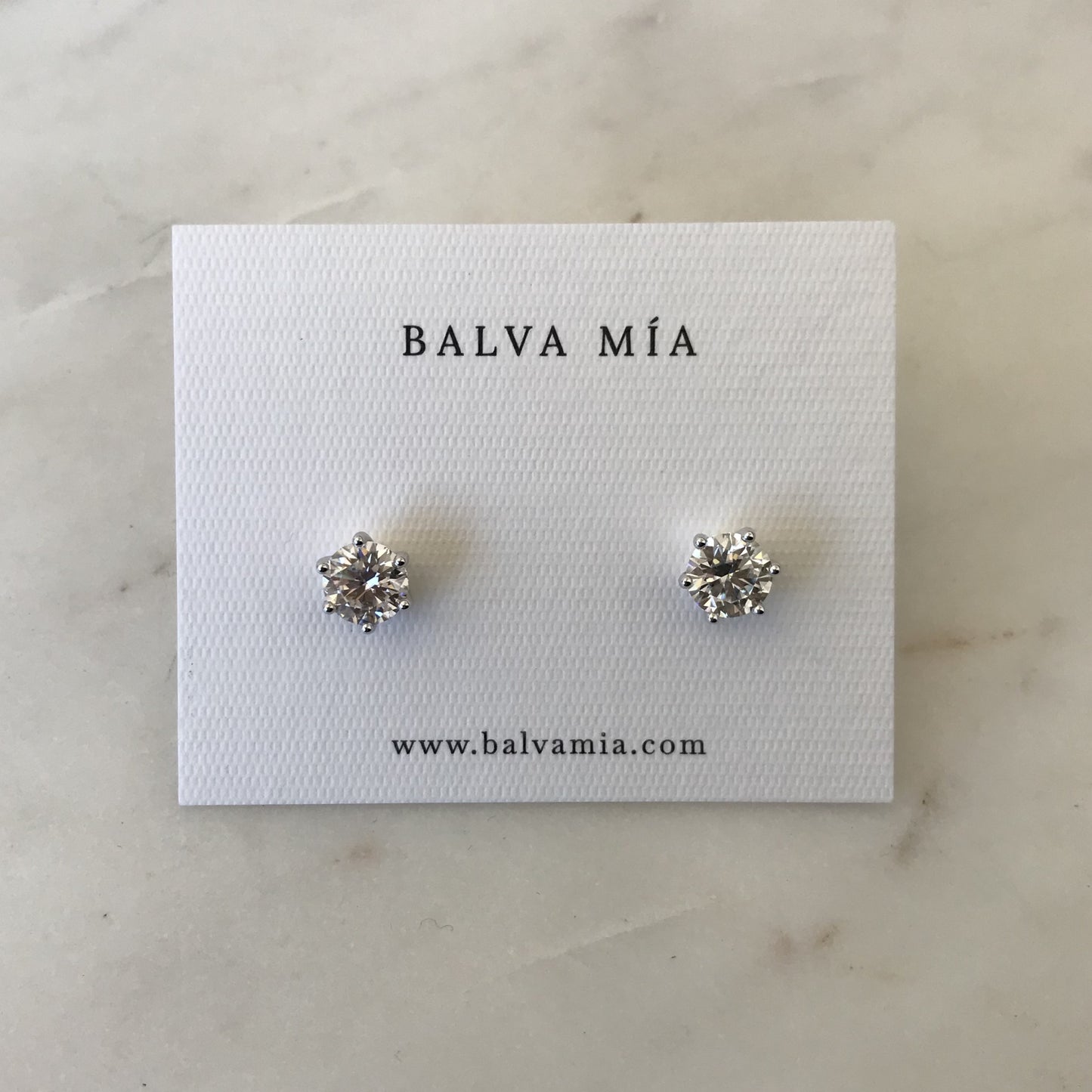 BEST SELLER! Aretes Round Moissanite 1CT