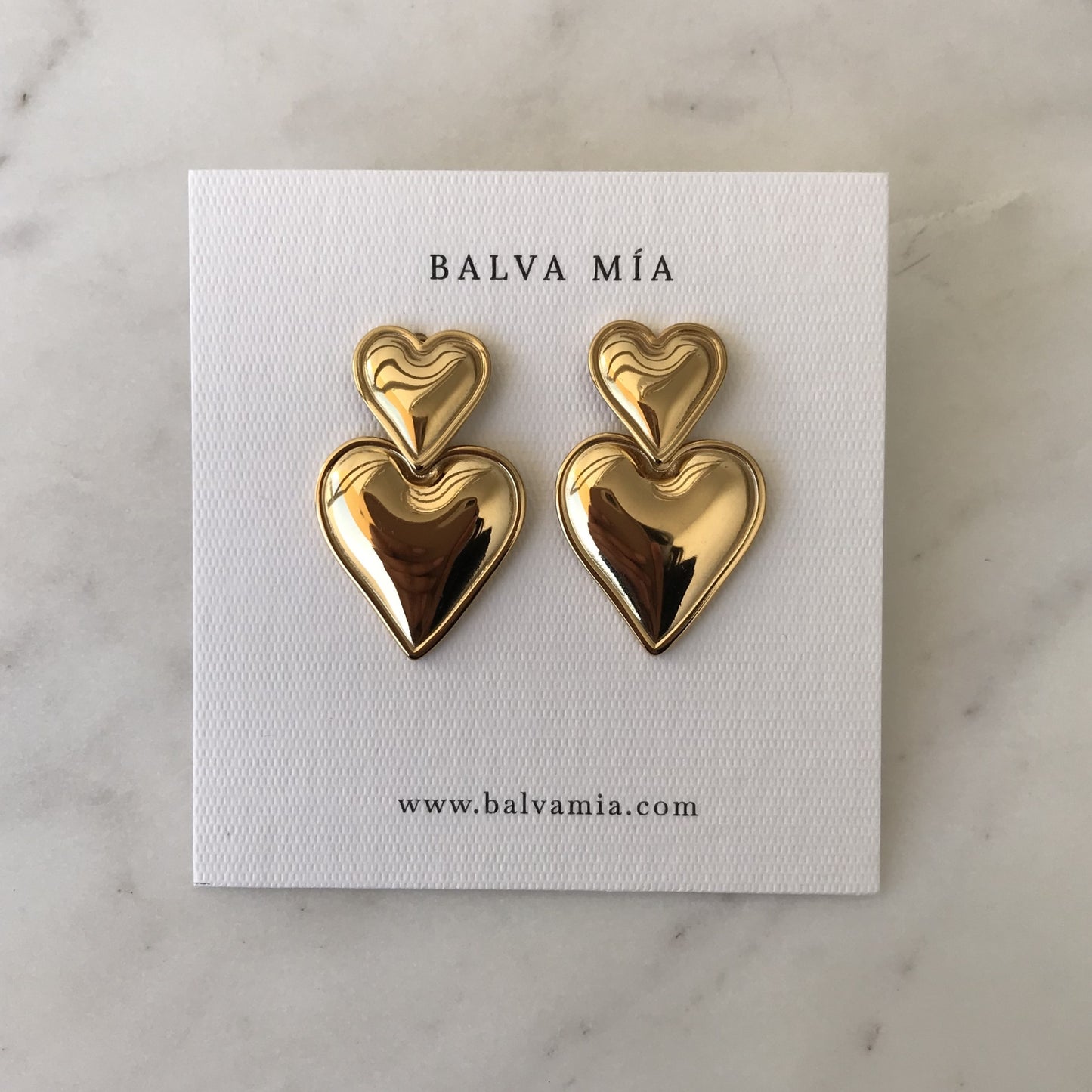 SS Aretes Queen of Hearts Gold