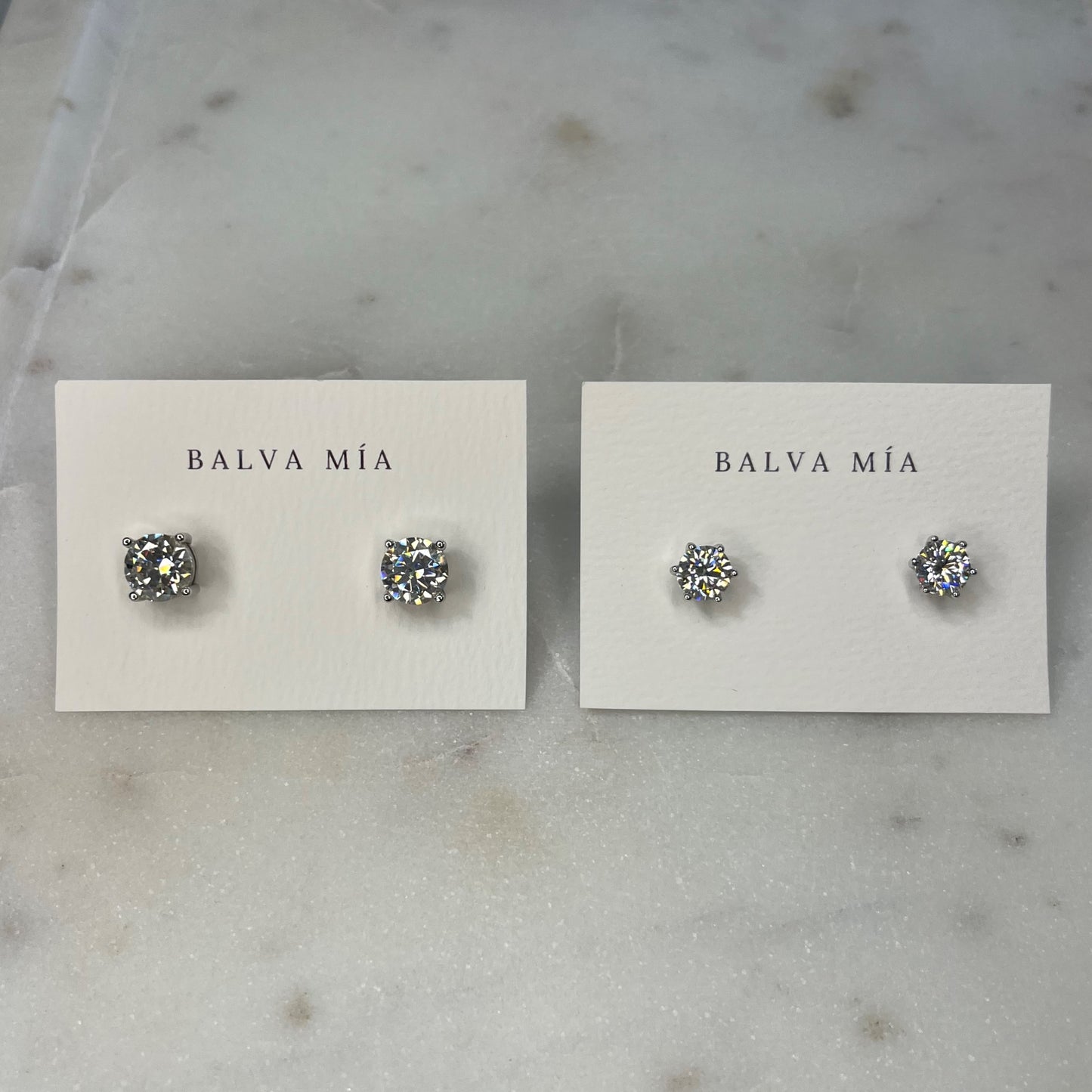 Aretes Round Moissanite 2CT ( Aretes de Mariana)