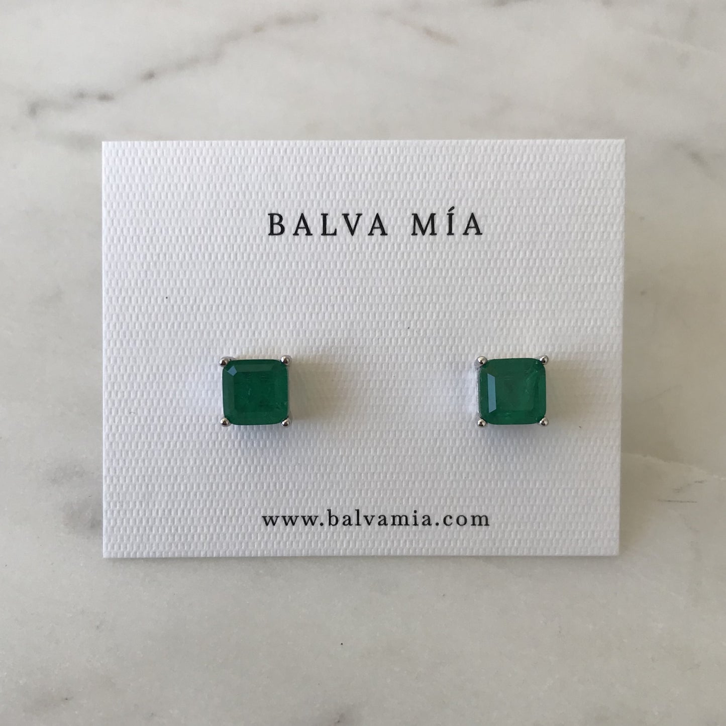 Aretes Squaren Green Tourmaline