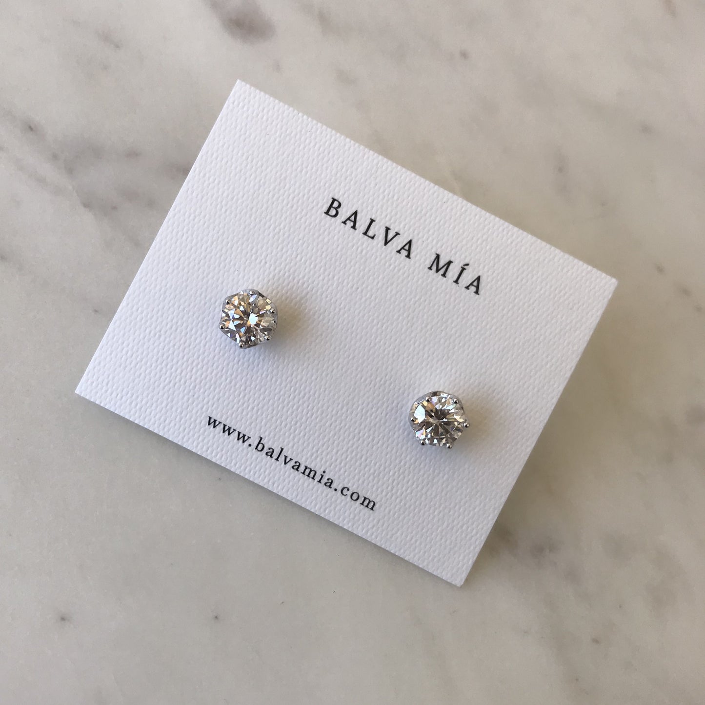 BEST SELLER! Aretes Round Moissanite 1CT