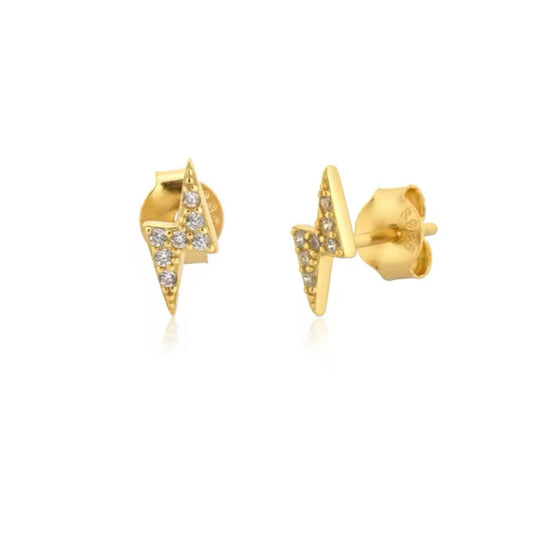 NEW!  Aretes electric golden