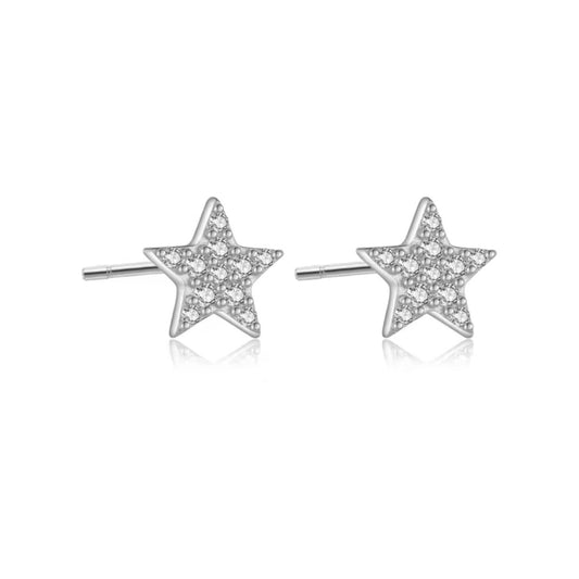 NEW!  Aretes Little Star Silver