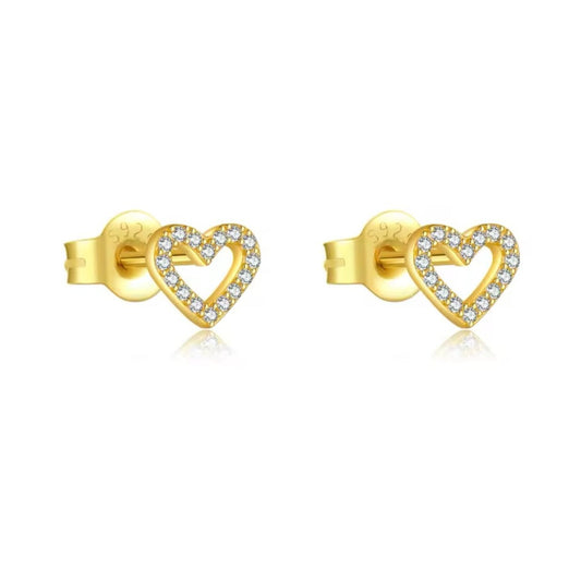 NEW!  Aretes Simple Heart Golden