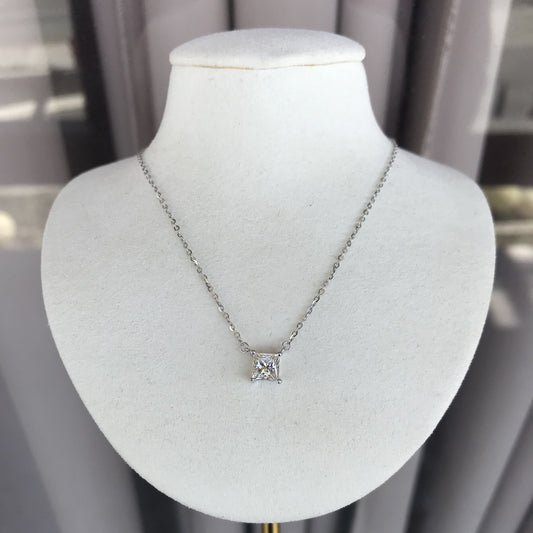 Collar White Princess Moissanite 1ct