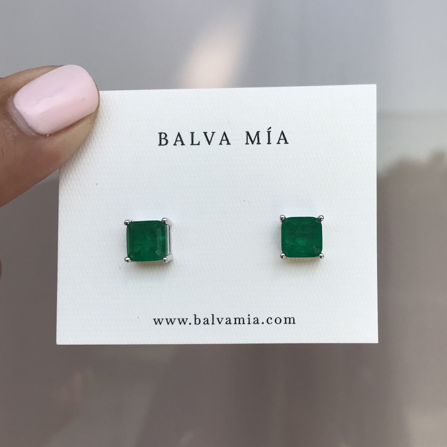 Aretes Squaren Green Tourmaline