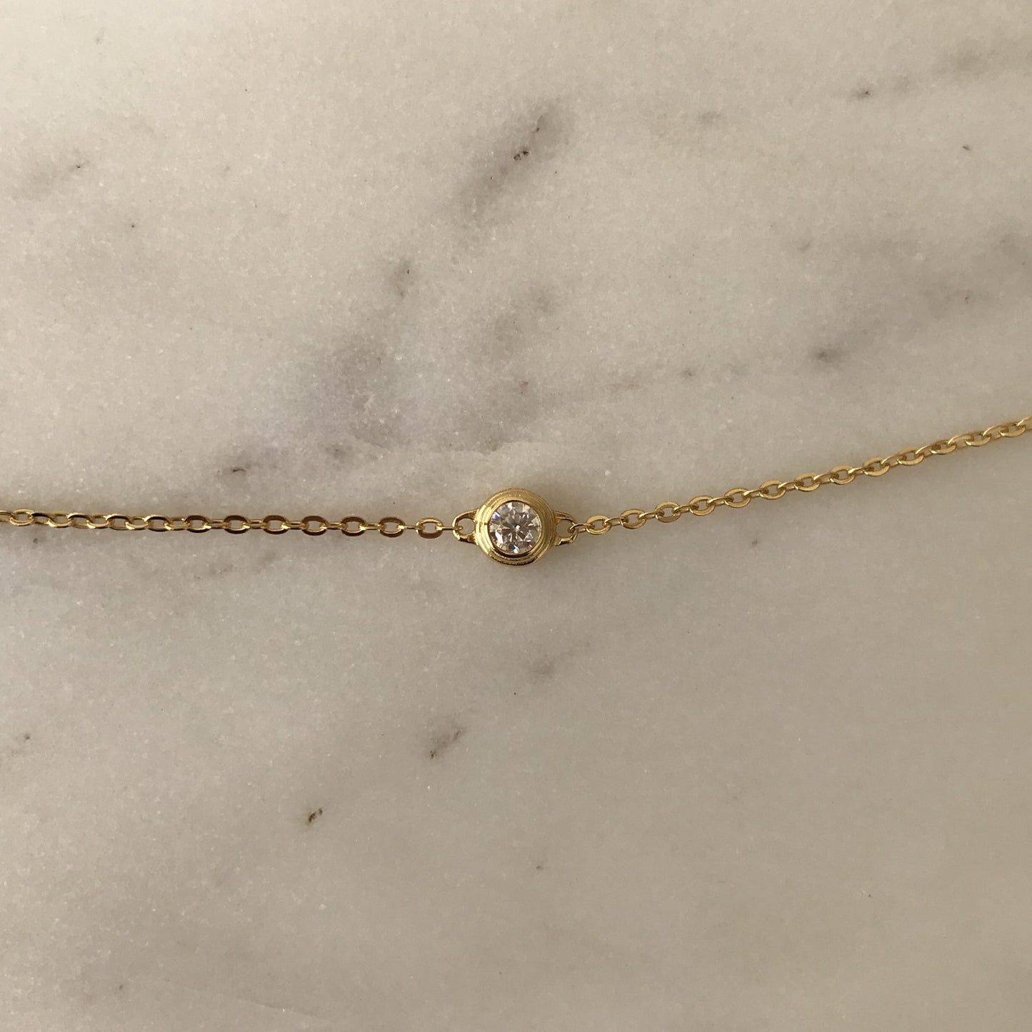 Pulsera Lila Golden Moissanite